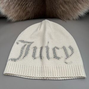 New Juicy Couture Cream Knit Beanie